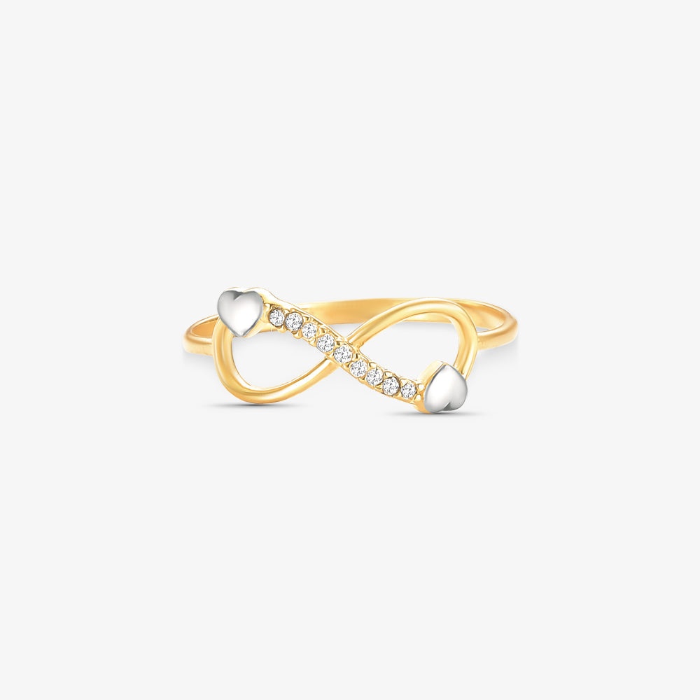 Anel Infinito em Ouro Amarelo 18K