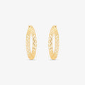 Brinco Argola Vazada em Ouro Amarelo 18K
