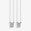 Escapulário Cartier Sagrado Coração P com 70cm Ouro Branco 18K