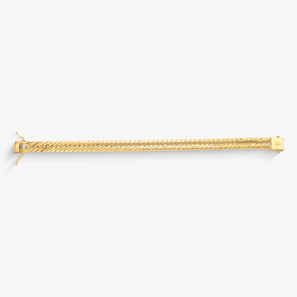 Pulseira Grumet Dupla Oca em Ouro Amarelo 18K, 20cm
