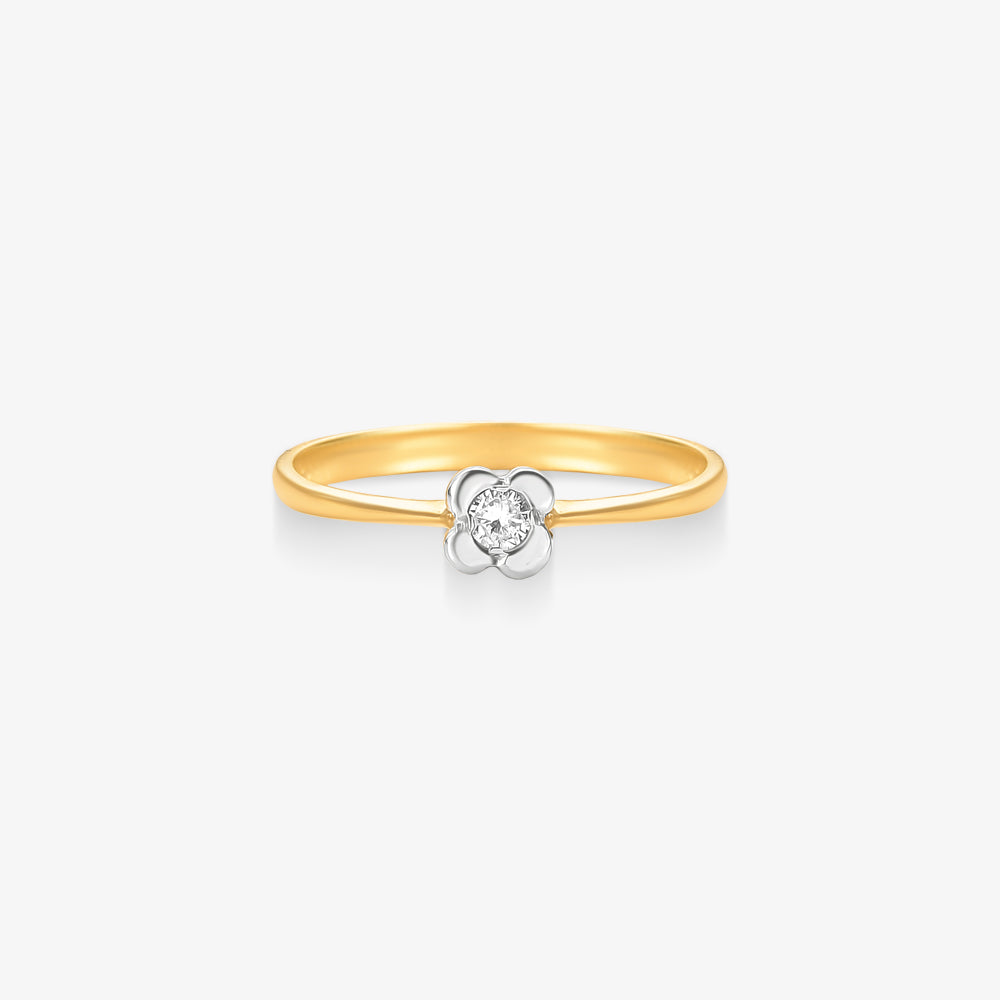 Anel Solitário Oris com Diamante em Ouro Branco 18K