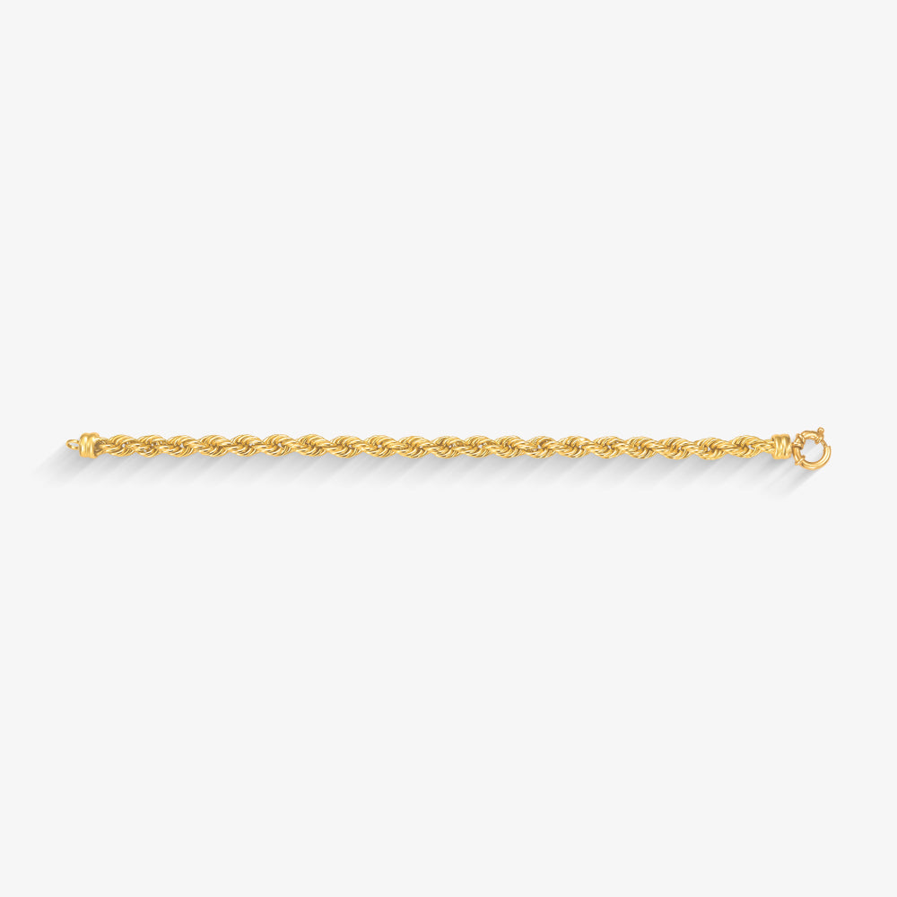 Pulseira Cordão Baiano em Ouro Amarelo 18K, 18,5cm