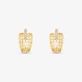 Brinco Vazado com Zircônia em Ouro Amarelo 18K