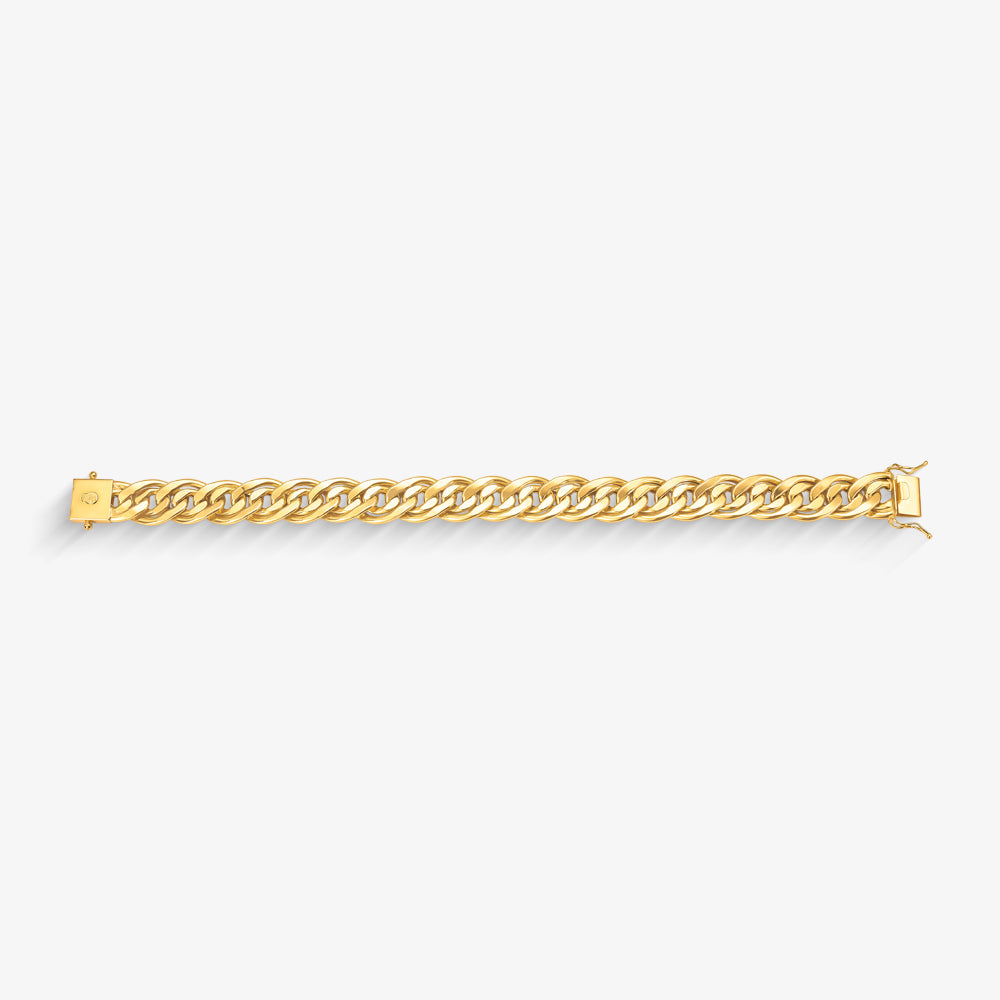 Pulseira Romana Oca em Ouro Amarelo 18K, 21,5cm