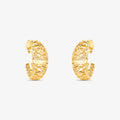 Brinco Estamparia com Pedras em Ouro Amarelo 18K
