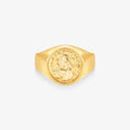 Anel São Bento Redondo em Ouro Amarelo 18K