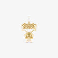 Pingente Menina Chiquinha-G Dourada em Ouro Amarelo 18K