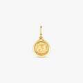Pingente Medalha PP Batismo em Ouro Amarelo 18K