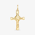 Pingente Cruz Trabalhada em Ouro Amarelo 18K