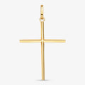 Pingente Cruz Chanfrada Grande em Ouro Amarelo 18K