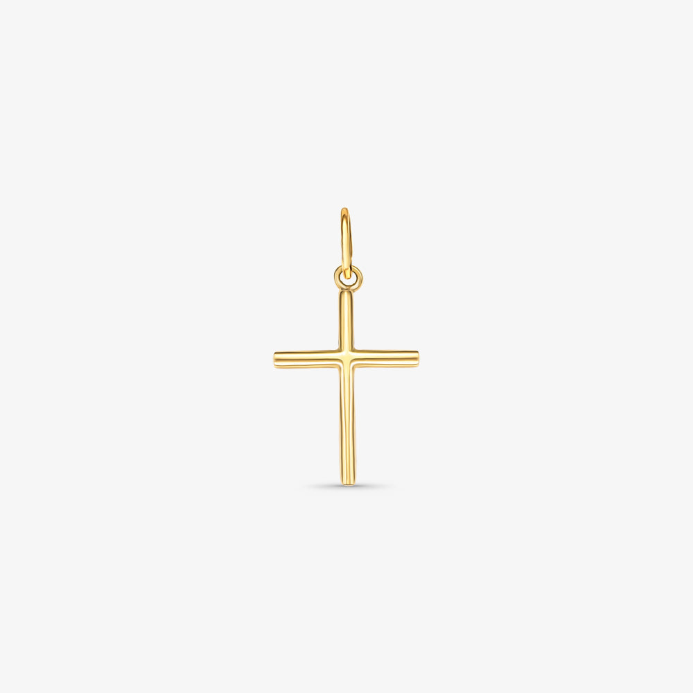 Pingente Cruz Palito Pequena em Ouro Amarelo 18K