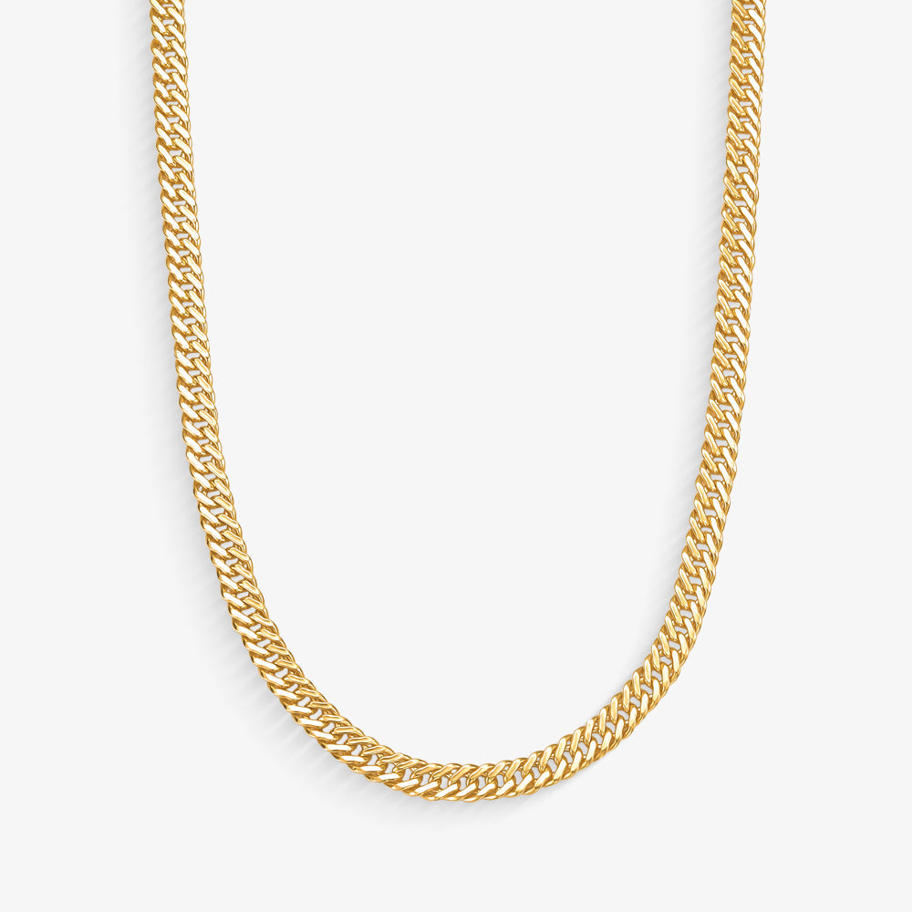 Corrente Grumet Dupla Oca em Ouro Amarelo 18K, 55cm