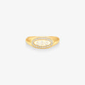 Anel ABC Vazado em Ouro Amarelo 18K