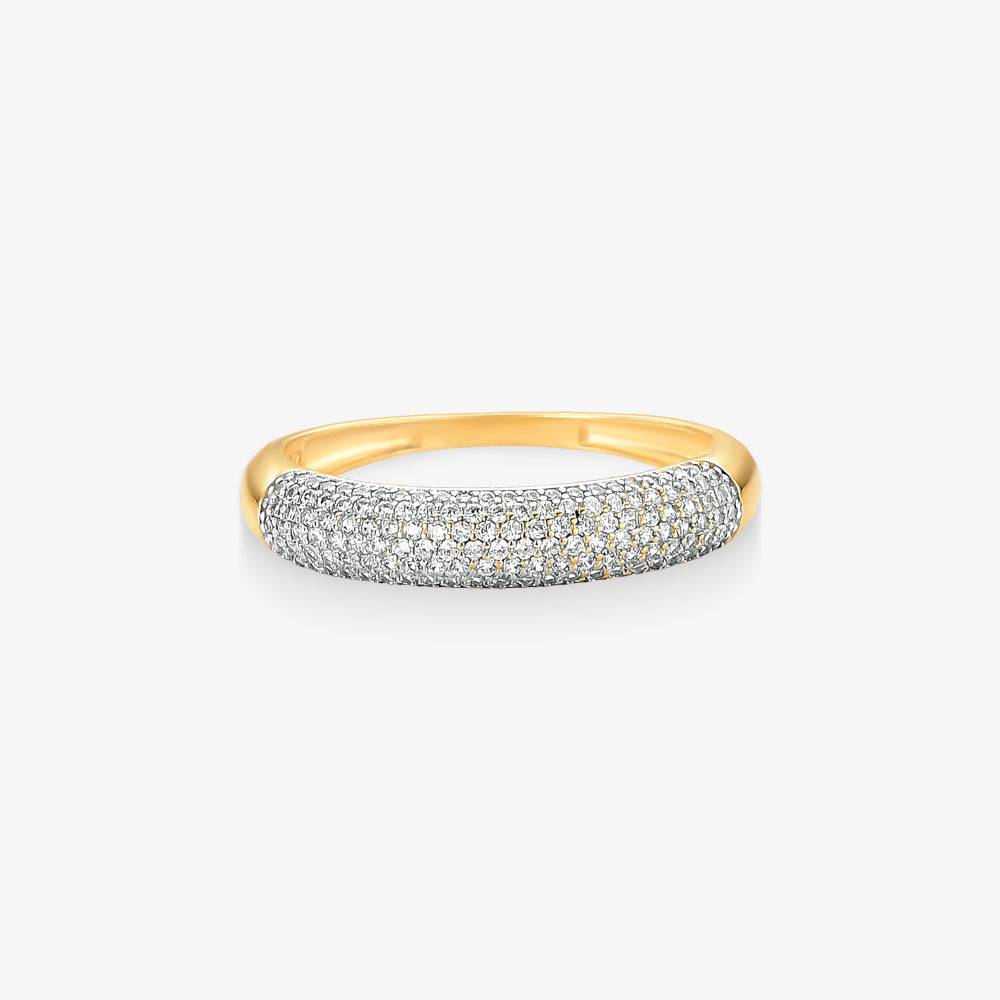 Anel Pavê em Ouro Amarelo 18K