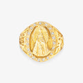Anel N. Sra. Aparecida com Diamantes Naturais em Ouro Amarelo 18K