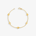 Pulseira Bola Lisa/Fosca em Ouro Amarelo 18K, 5mm, 19cm