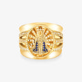 Anel N. Sra. Aparecida em Ouro Amarelo 18K