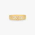 Anel Triunfo com Diamantes em Ouro Amarelo 18K