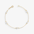 Pulseira Infantil com Pérola Natural em Ouro Amarelo 18K