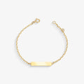 Pulseira Infantil Chapinha Cartier em Ouro Amarelo 18K