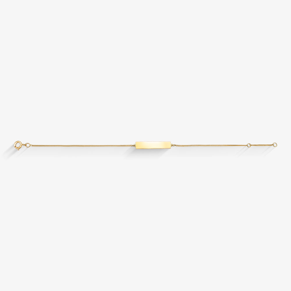 Pulseira Infantil Chapinha Veneziana em Ouro Amarelo 18K