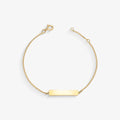 Pulseira Infantil Chapinha Veneziana em Ouro Amarelo 18K