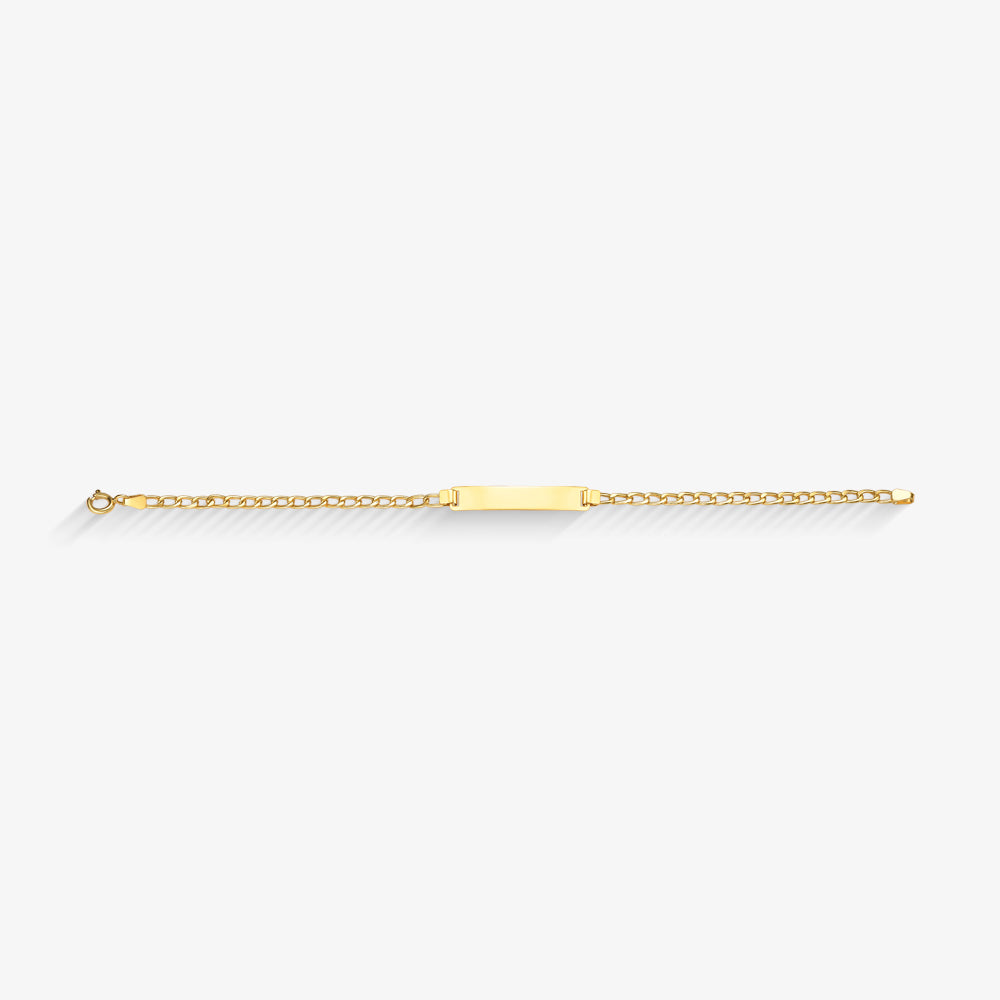 Pulseira Infantil Chapinha Grumet em Ouro Amarelo 18K