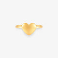Anel Coração em Ouro Amarelo 18K