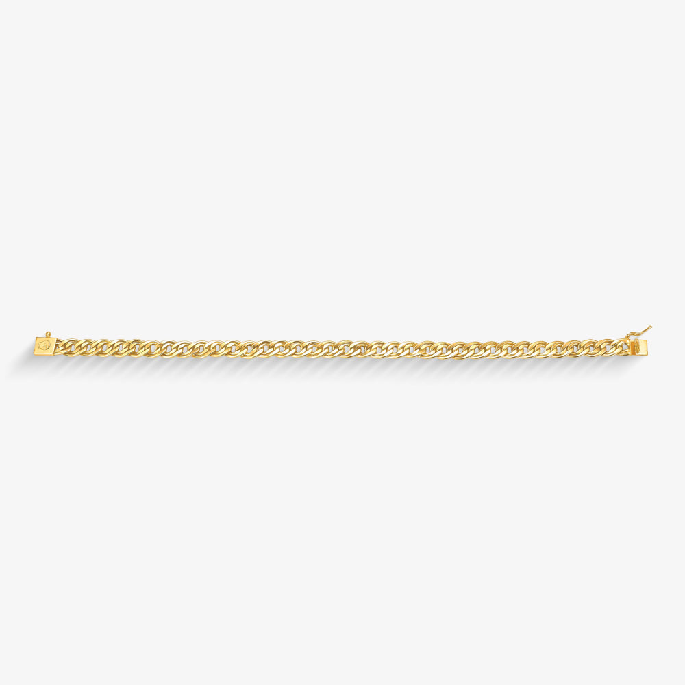 Pulseira Romana Oca em Ouro Amarelo 18K, 20cm