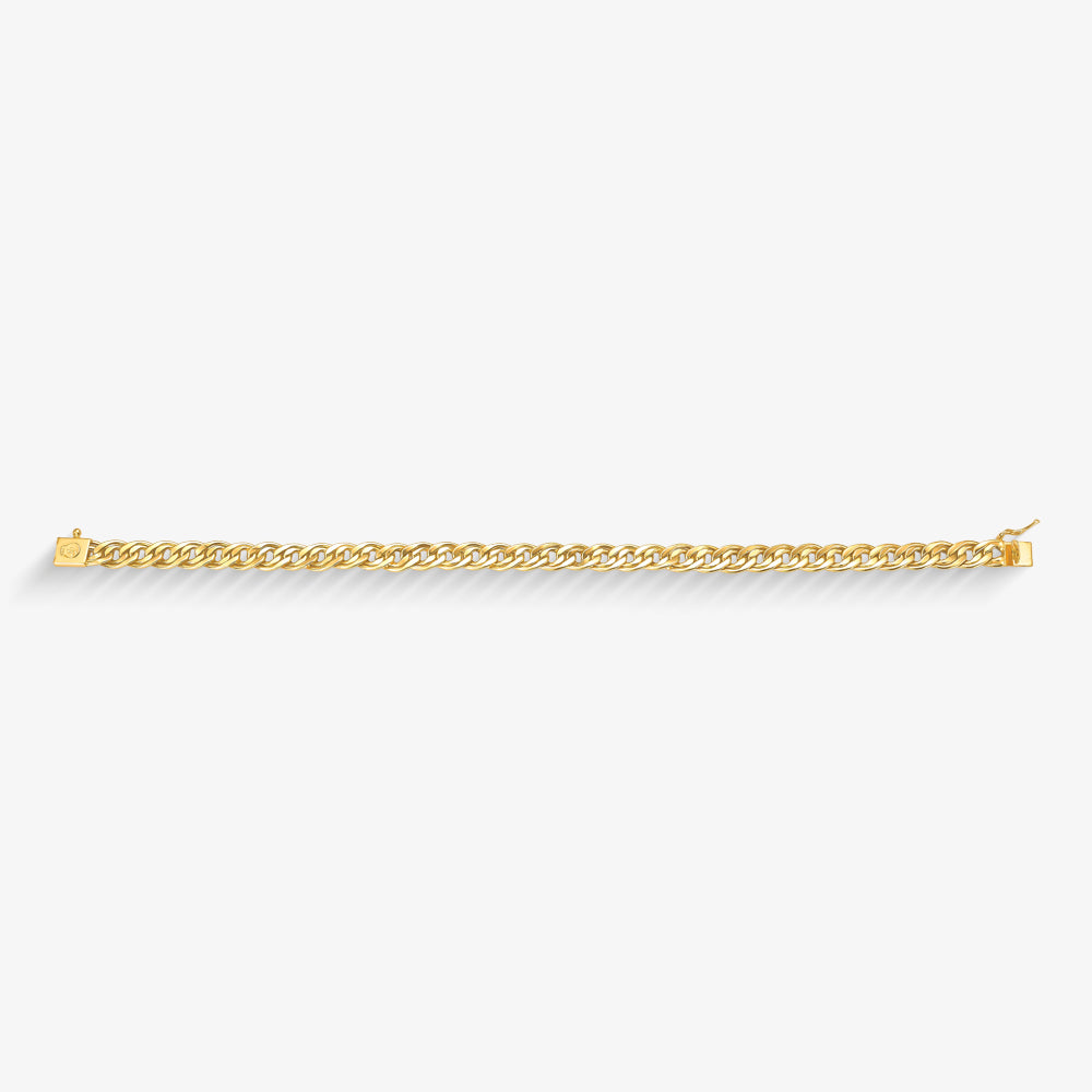 Pulseira Romana Oca em Ouro Amarelo 18K, 20cm