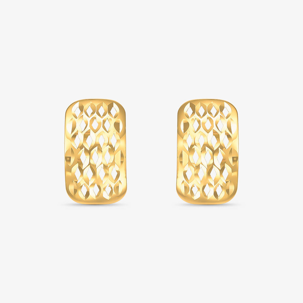 Brinco S Estamparia em Ouro Amarelo 18K