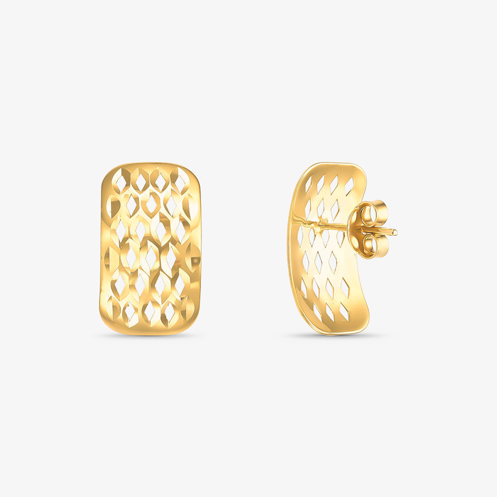 Brinco S Estamparia em Ouro Amarelo 18K