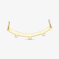 Pingente Canga Lisa com 3 em Ouro Amarelo 18K