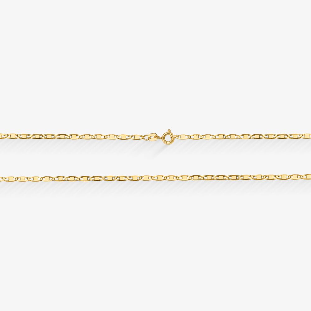 Corrente Piastrine em Ouro Amarelo 18K, 60cm