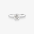Anel Solitário Promessa com Diamante em Ouro Branco 18K