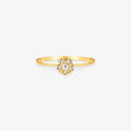 Anel Solitário Prisma III com Diamantes em Ouro Amarelo 18K