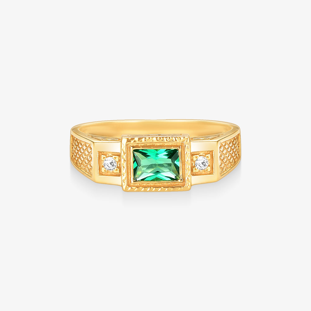 Anel Masculino Pura em Ouro Amarelo 18K