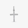 Pingente Cruz com Diamantes em Ouro Branco 18K