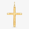 Pingente Cruz Grande Trabalhada em Ouro Amarelo 18K