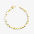 Pulseira Corações em Ouro Amarelo 18K, 20cm