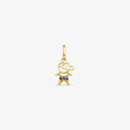 Pingente Menino Boné Vazado com Pedras em Ouro Amarelo 18K