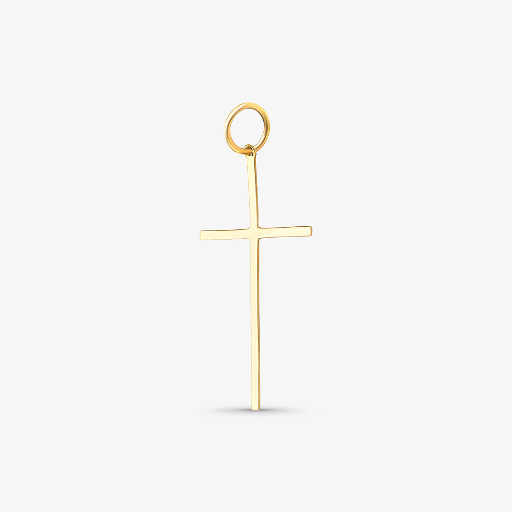 Pingente Cruz Fina em Ouro Amarelo 18K