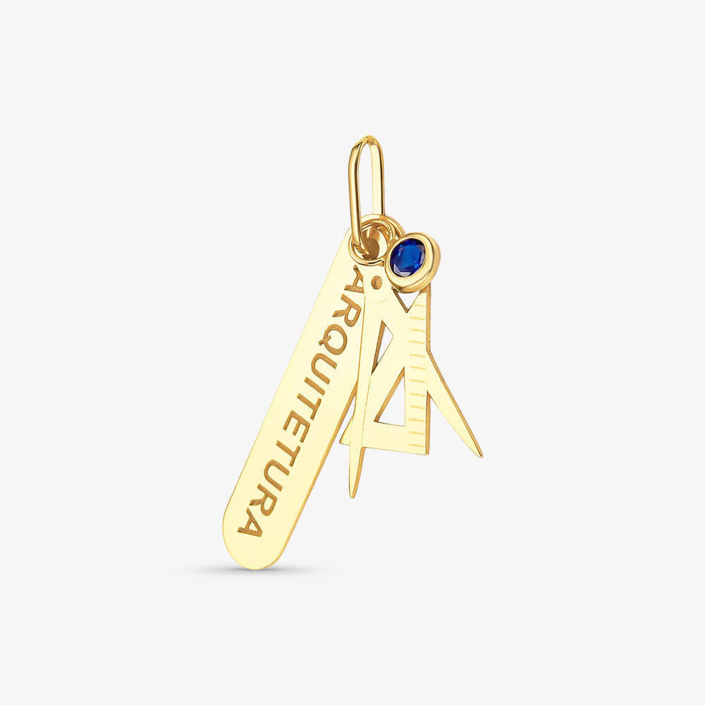 Pingente Arquitetura em Ouro Amarelo 18K