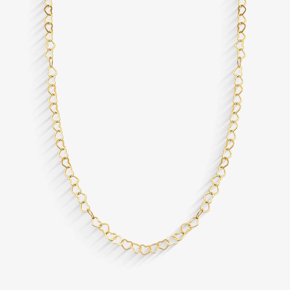 Corrente Coração em Ouro Amarelo 18K, 40cm