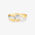 Anel Luz Bicolor em Ouro Amarelo 18K