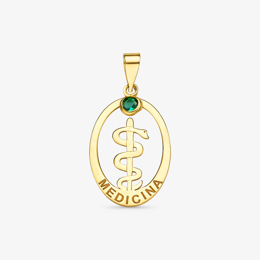 Pingente Formatura Medicina em Ouro Amarelo 18K