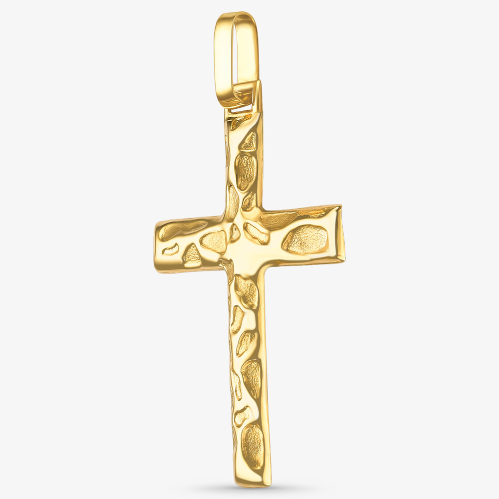 Pingente Cruz Tronco em Ouro Amarelo 18K