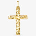 Pingente Cruz Tronco em Ouro Amarelo 18K