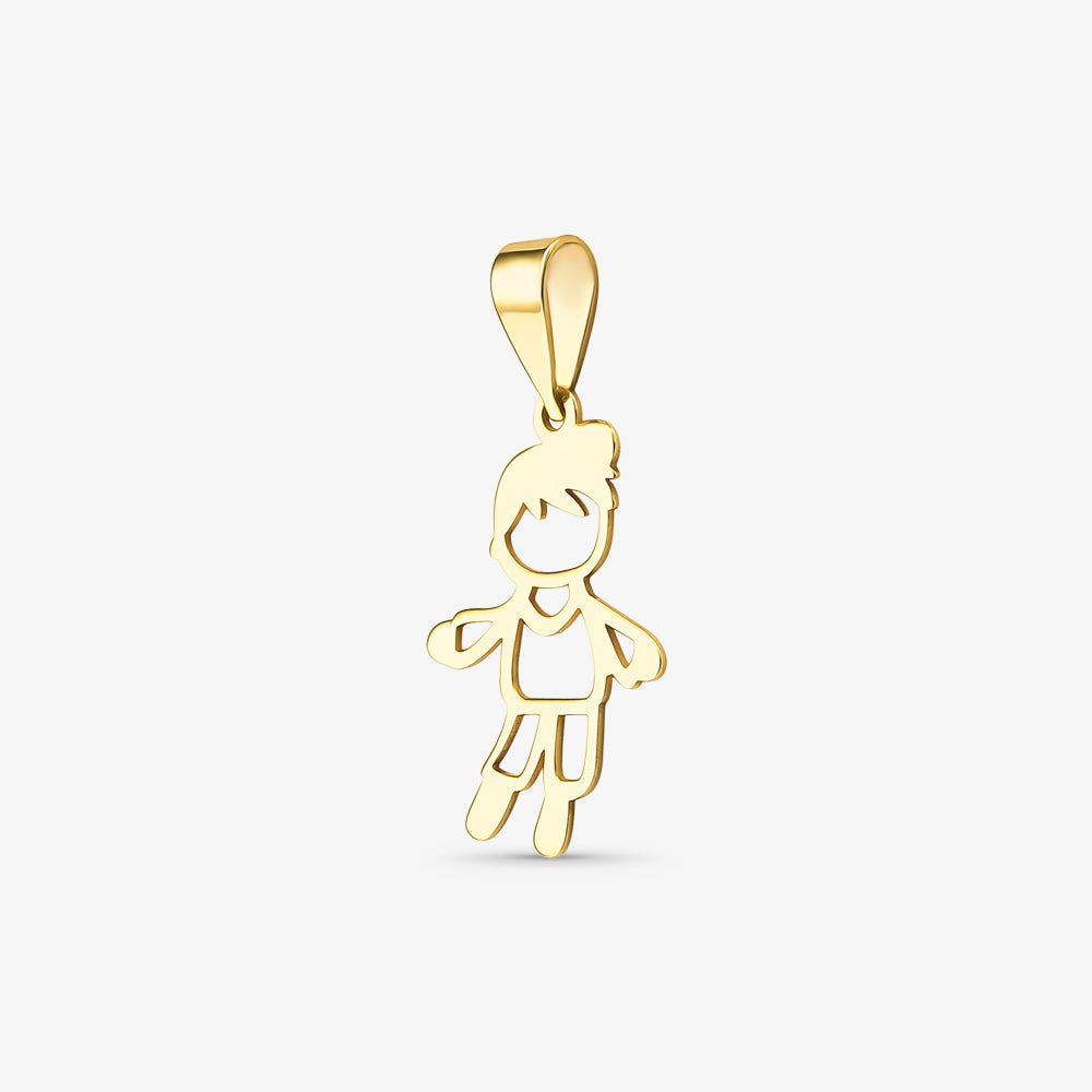 Pingente Menino em Ouro Amarelo 18K