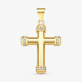 Pingente Cruz com Diamantes em Ouro Amarelo 18K